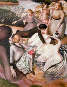 斯坦利 斯賓塞 Separating Fighting Swans 斯坦利 斯賓塞 Separating Fighting Swans